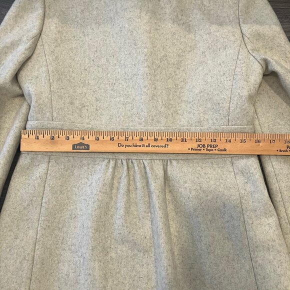 J. Crew Lady Day Wool Blend Coat Women's Size 6 Button Front Light Beige Preppy - Picture 5 of 6